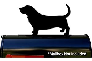 NEWNAN METAL WORKS Basset Hound Metal Mailbox Topper/Sign