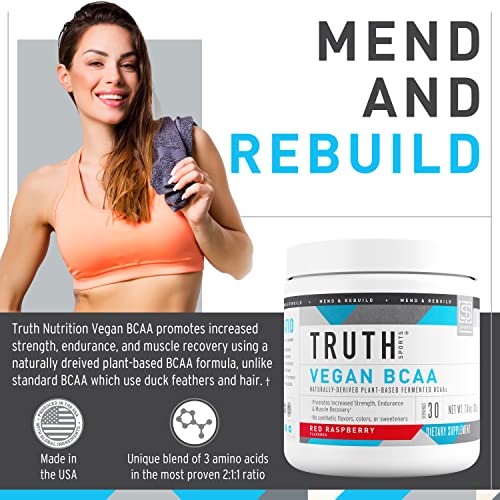Truth Nutrition Vegan BCAA Powder 211 Ratio Natural BCAAS Amino