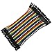 COMeap Breadboard Jumper Wires, Multicolored Ribbon Dupont Cables Assorted Kit 120 Pieces 10CM 40pin Male to Female for Arduino Raspberry Pi
