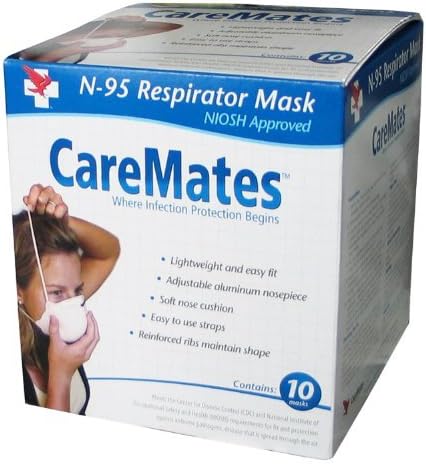 Caremates N-95 Niosh Cone Masks, 10-count by CareMates