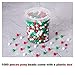 Blulu 1000 Pieces Christmas Plastic Pony Beads Assorted Opaque Pony Christmas Round Beads with Storage Box for Home Decor Craft, 3 Colors