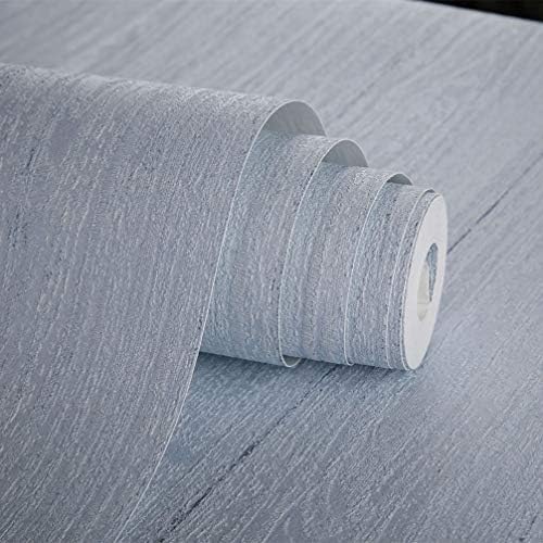 LYBJS 3D Perspective Coining Nostalgic Retro Wallpaper Wallpaper Modern Simplicity Bark Imitation Wood Grain Individual Wallpaper 0.53 * 10M, Azure
