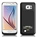 Caka S6 Battery Case, [Newest Version] 4200 Mah External Backup Battery Charger Cover Case for Samsung Galaxy S6 Rechargeable Power Bank Case,Portable Backup Power Bank Case with Kickstand (Black)
