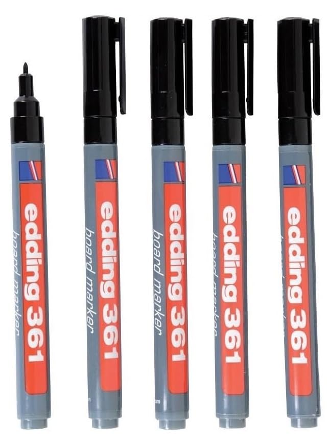 Edding 361 Whiteboard Marker Fine Nib - 5 Pens