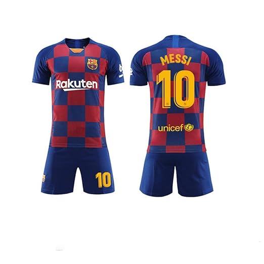 QIKHUK Conjunto de fútbol Barcelona Camiseta No. 10 Messi Ropa ...