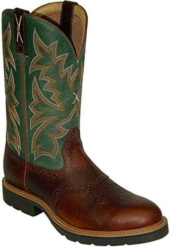 Twisted X 12" Western Work Boot - Safety Steel Toe Pull-on Boots for Men