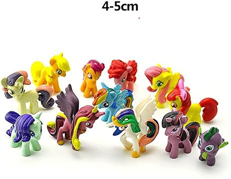 YZC Children's Toys My Little Pony Girls' Playing Mini Figures 4-5cm (1 Set 12pcs)