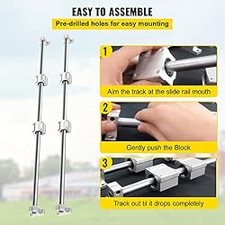 VEVOR Linear Rail Slide SFC20-1000mm 2 PCS 39.4
