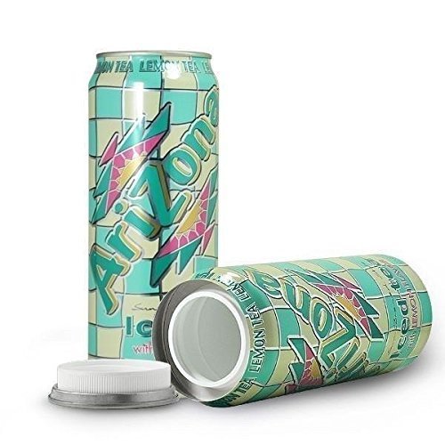 Arizona Lemon Tea Diversion Safe Can+Free Pack Of 1 1/4 Rasta Wrap (524883053330)