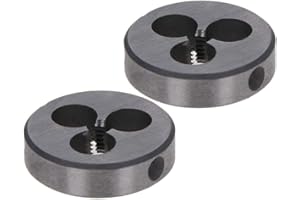 Utoolmart 2pcs 5-40 UNC Round Die, Machine Thread Right Hand Threading Die, Alloy Tool Steel