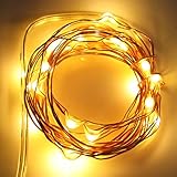 TenSteed Fairy String Lights, 2 Pack Fairy Lights Battery Operated 7.2 ft 20 LED Mini String Lights Waterproof Copper Wire Firefly Starry Lights for Wedding Bedroom Party Christmas Decor(Warm White)