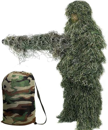 Amazon.com: Gocher 3D Leafy Camo Ghillie Hat Jungle Sniper Hunting