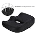Seat Cushion,Comfort Memory Foam Seat Cushion Chair Seat Cusion for Back Tailbone Sciatica Pain Relief - Breathable Anti Slip (Black)