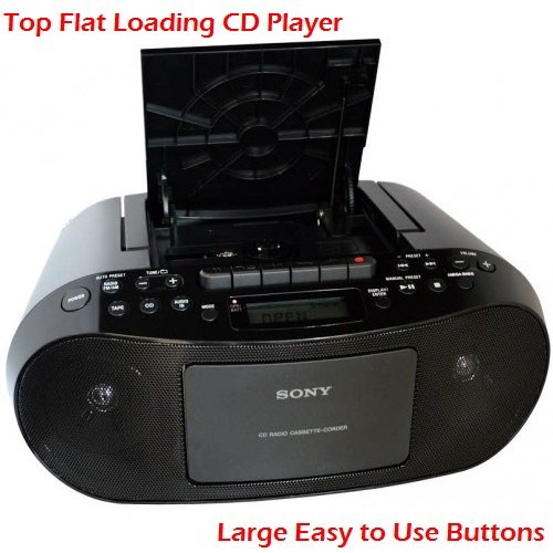 Sony Compact Portable Stereo Sound System Boombox with MP3 CD Player