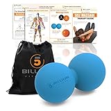 5BILLION Peanut Massage Ball - Double Lacrosse Massage Ball & Mobility Ball for Physical Therapy - Deep Tissue Massage Tool for Myofascial Release, Muscle Relaxer, Acupoint Massage