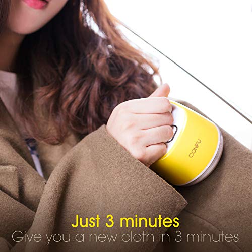 CONFU Sweater Shaver Fabric Fuzz Remover Portable Clothes Lint Shaver/Fabric Defuzzer- Rechargeable Lint Remover Bobbles-Dual Protection for Your Clothes,Lemon (5-packs)