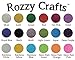 Rozzy Crafts 18 Sheet Pack of Glitter Heat Transfer Vinyl HTV - Each Sheet 12 in x 10 in