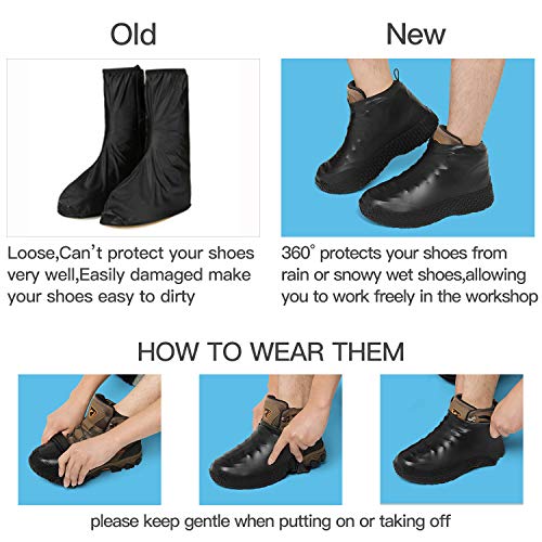WellUp Waterproof Shoe Covers Reusable Silicone Non-Slip Rain Snow Shoes Covers - Thumbnail 3