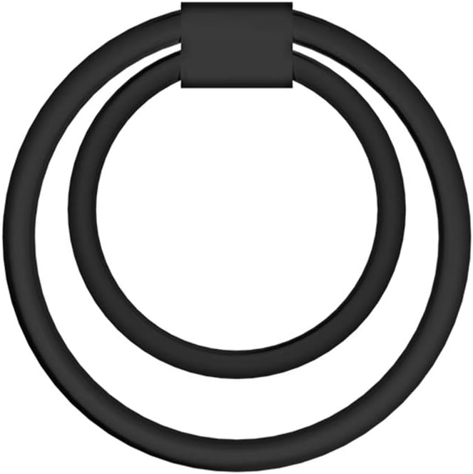 Oukepaersty Silicone Dual Men's Lock Ring 3 Pack Set