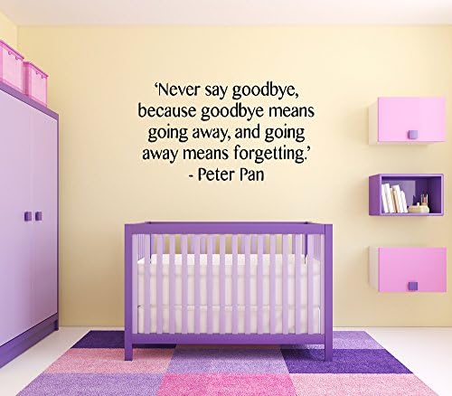 Never Grow Up Tinkerbell Wall Vinyl Sticker Fairy Tale Little Peter Pan Set In London Big Ben Moon Cartoon Disney Character Girl Boy Nursery Kids Room Poster Art Tinker Bell SA1506