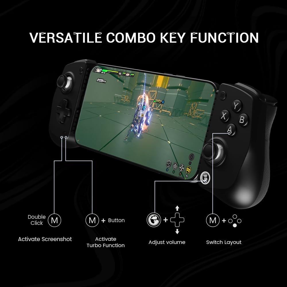 GameSir X5 Lite Mobile Gaming Controller for Android & iPhone 15/16 Series (USB-C), Hall Effect Joystick, Lightweight Ergonomic Phone Controller- Play Genshin Impact & Zenless Zone Zero