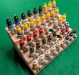 GameCraft Miniatures Paint Rack - 26mm, For Vallejo and Army Painter Style Dropper Bottles