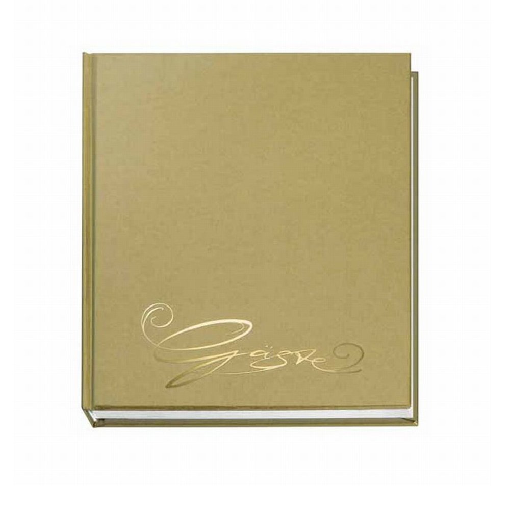 Veloflex 5420011 Classic Guest Book with Embossing, 144 Pages, Gold