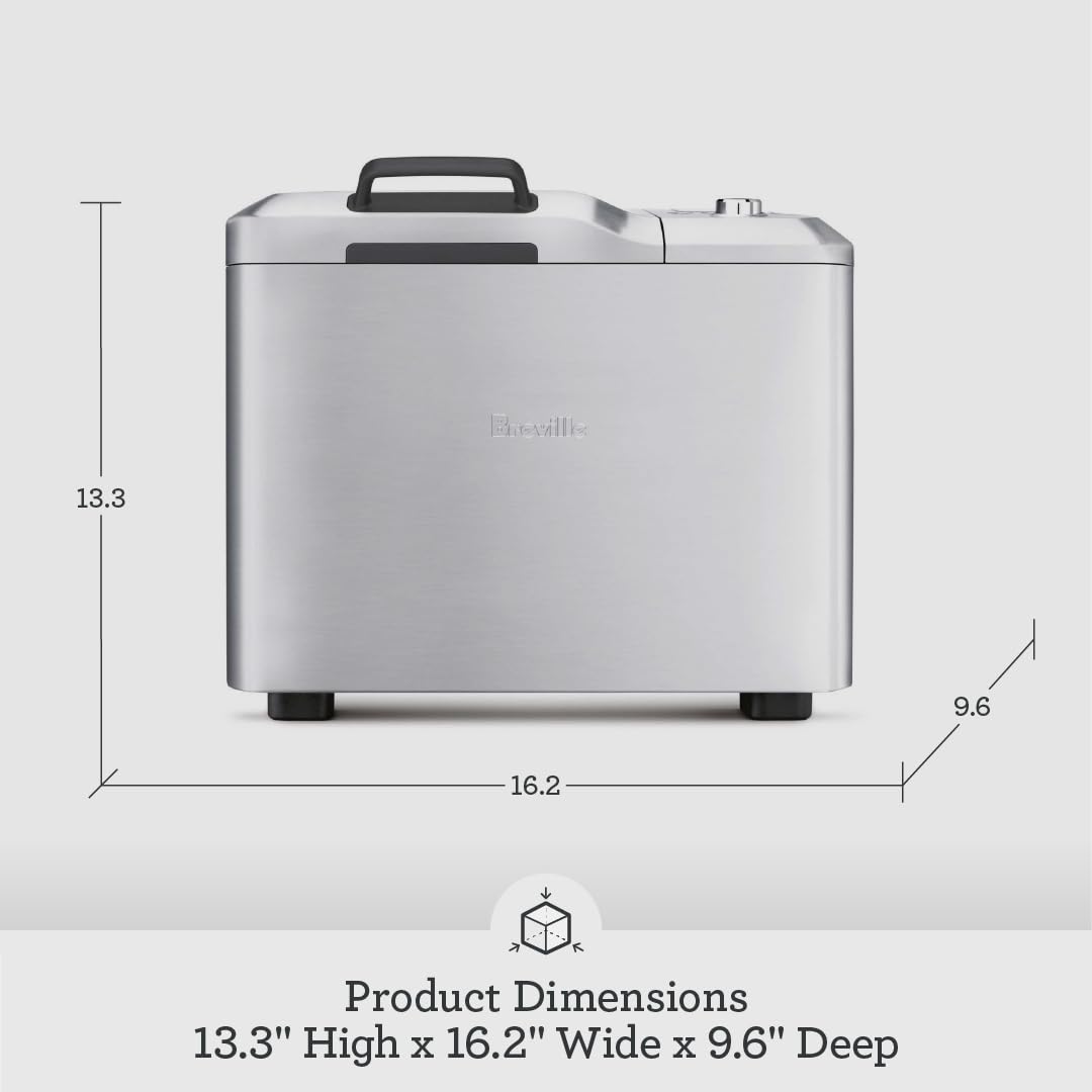 Breville BBM800XL Custom Loaf Bread Maker Machine, Brushed Stainless Steel
