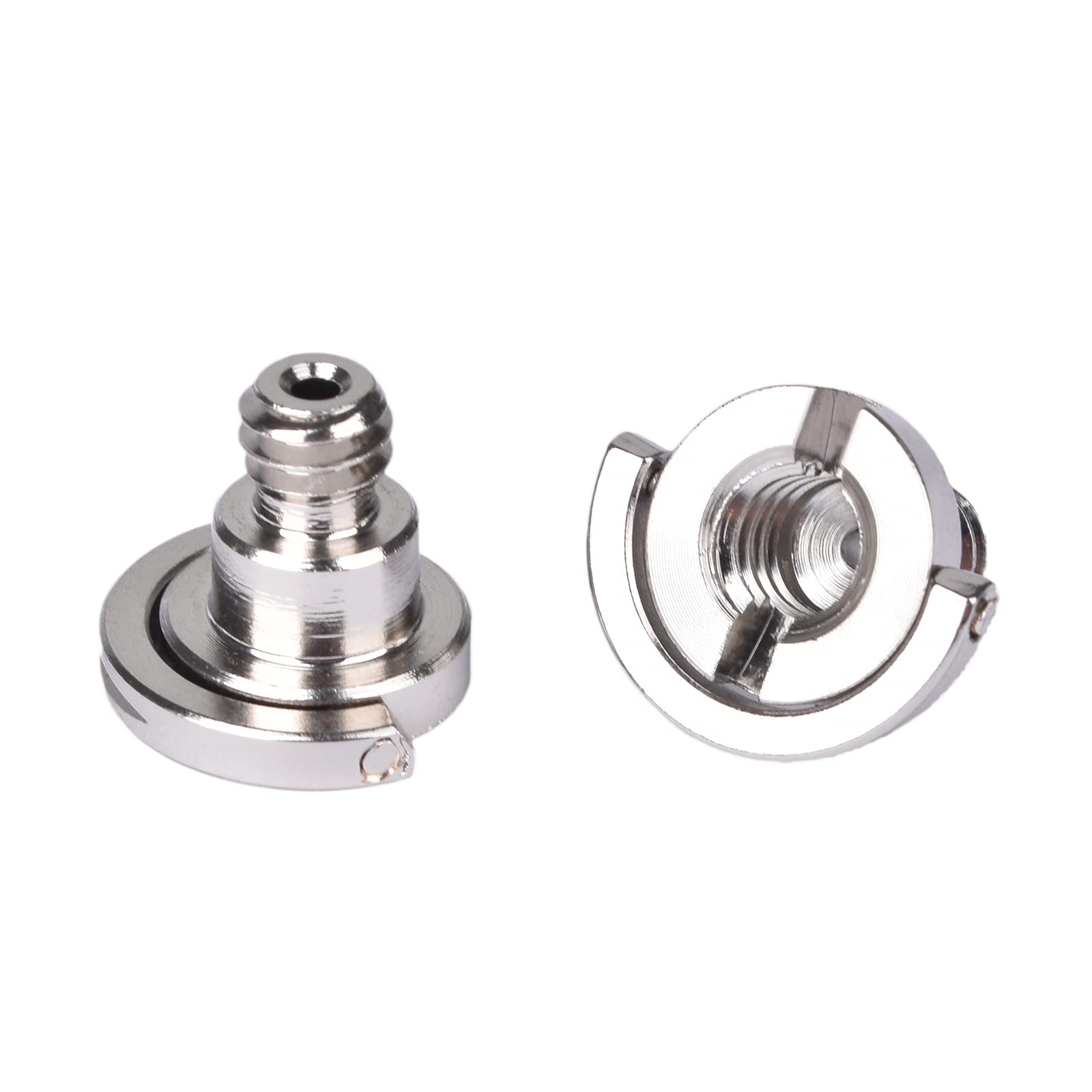 kinokoo D-Type Screw for Mounting Case on Camera Triopd/Camera Case/Quick Release Plate Screw - with Design pf D-Ring in Silver Color (2 Pack)