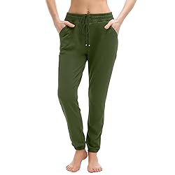 Walifrey Womens Joggers with Pockets, Drawstring