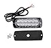 XTAUTO LED Warning Strobe Light Super Bright Amber White 12-LED Waterproof Warning Caution Emergency Construction Beacon Flash Caution Strobe Light Bar For Car Truck SUV Pickup 4-Pack