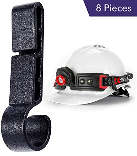 Helmet Clips for Headlamp, Easily Mount Headlamp Hook on Helmet, Hardhat, Safety Cap Strap (8 pack) - Thumbnail 4