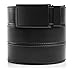 SlideBelts Men's Classic Belt - Custom Fit (Black Leather with Matte Black Buckle (Vegan), One Size)