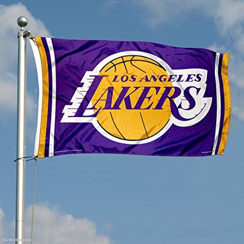 Amazon Com Wincraft Los Angeles Lakers Flag 3x5 Banner Sports Outdoors
