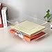 Clear Acrylic 3-Tier Office Desktop Document Tray & File Folder Organizer Rack
