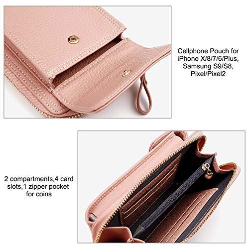 Lightweight Small Crossbody Bag Cell Phone Purse Wallet for Women Roomy Shoulder Bag