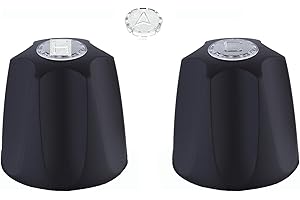 ZephyrJazz 2 Piece Shower Knob Replacement Compatible with Price/Pfister Verve Tub Shower, Bathtub Faucet Handle Remodel Trim Kit in Handle with Index Button Indicators (Matte Black)