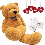 24 inch Big Cute Teddy Bear Plush Animals for Girl Children Girlfriend Valentine's Day White 60cm (Brown)