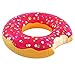 Play Platoon Jumbo Donut Pool Float - Gigantic Pink Donut Inflatable - Fun for The Beach or Pool, Includes Patch Kit