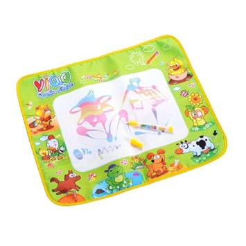 Water Drawing Painting Mat Board &Magic Pen Doodle Toy Gift 58*48CM Developmental Early Learning Useful Popular for Toddler Kids Baby Fun Developmental Children Educational Decorations
