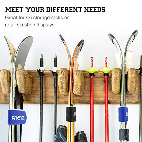 image for Frienda 6 Pieces Ski Straps Fastener Tape Hook and Loop Adjustable Ski