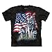 The Mountain Men's Wolf Flag T-Shirt Black 2XL
