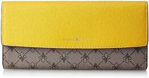 [パトリックコックス] 長財布 《リッチ》 ユリ柄プリント PVC牛革コンビ かぶせボタン式