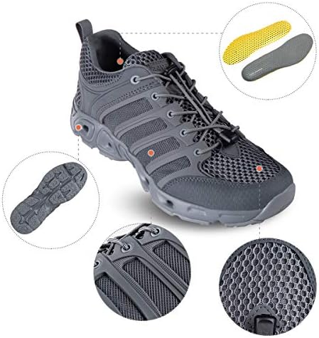Waterproof sneakers with quick-dry technology, breathable midsole.
