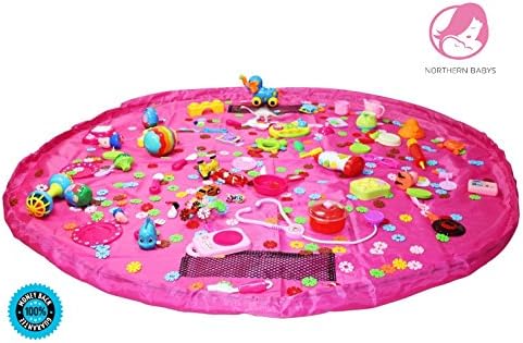Northern Babys Toy Storage Bag - Toy Organizer - Kids Play Mat - Toy Storage Mat Bag - Quick Storage Pouch - Floor Activity Mat for Childrens