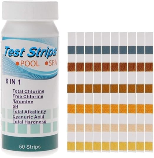 Jouuo Pool Test Strip 6 in 1 Water Test Strips Water