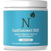 GutConnect 365 Gut Health Superfood Powder | Formulated With Slippery Elm Bark &amp; L Glutamine | Vegan Certified | Allergen Free | Non-GMO | Soy Free | Made in the USA | 30 Servings &ndash; Vanilla Cinnamon