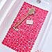 SlipX Solutions Pink Field of Flowers Bath Mat Provides Reliable Slip-Resistance (17
