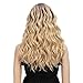 REMY FORTÉ Lace Front Wig For White Women Ombre Blonde Brown Roots Heat Resistant Fiber Wigs Synthetic Natural Wave Hair Wig With Large Area“L” Mono Lace 201Grams 18 Inches (NT6/613F)
