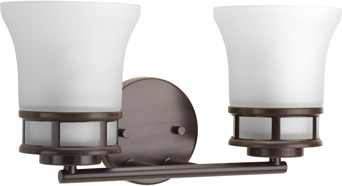 Best Progress Lighting Cascadia Antique Bronze Mini Transitional Etched Glass Bell Pendant Light